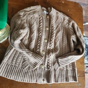 Jcrew Wool Cabled Cardigan